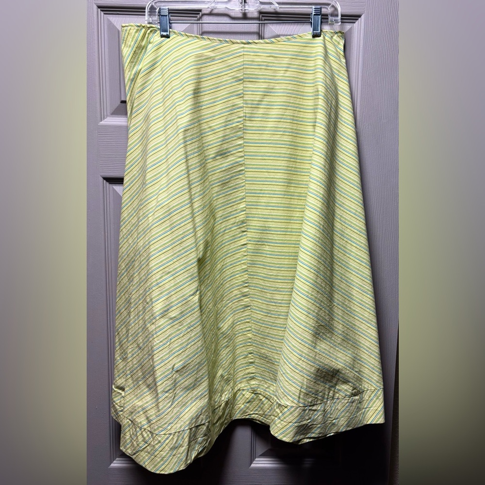 🦊3/$90🦊🧵2/$80🧵 PURE DKNY vintage multi stripe cotton full circle skirt